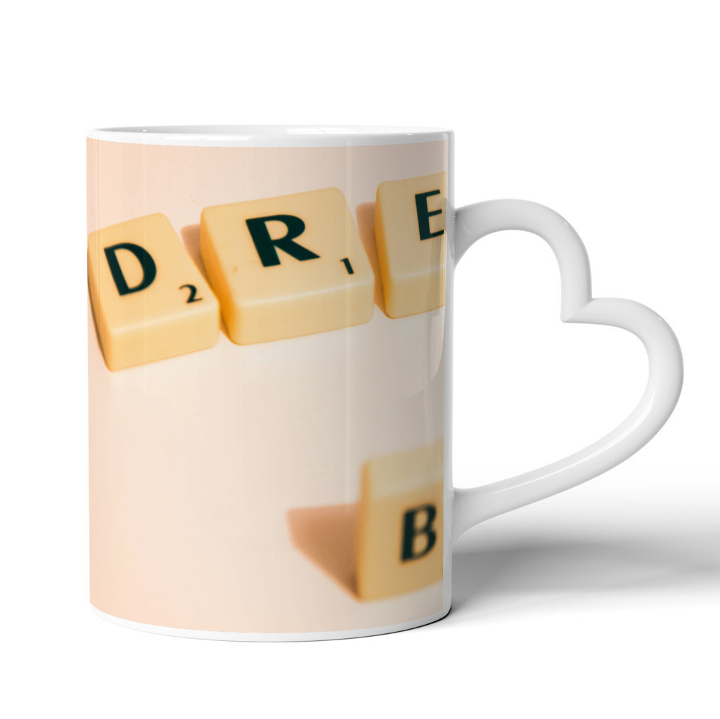 Printed Ceramic Coffee Mug | Scramble Series | Dream Big | 325 Ml...